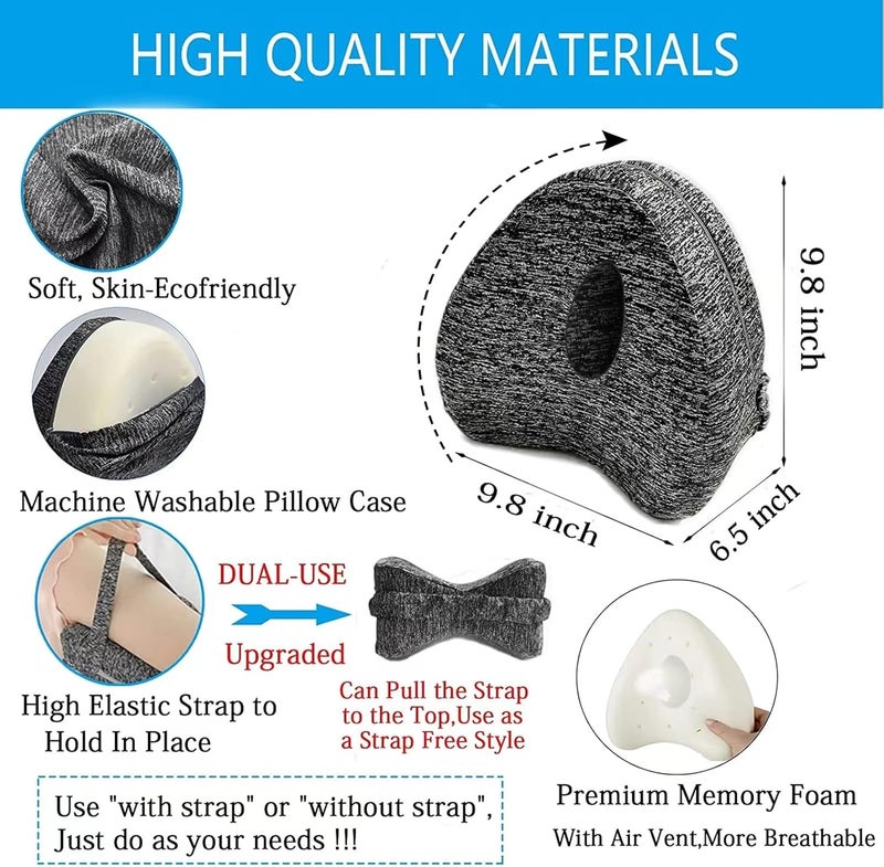 Vertdens Leg Pillow, Knee Pillow for Side Sleepers, Leg Pillows for Sleeping, Knee Cushion for Sleeping,Suitable for Relieving Leg, Back, Knee Pain - Image 4